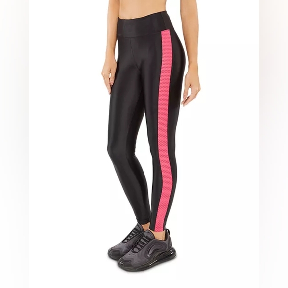 KORAL Dynamic Duo Mesh-Inset Leggings Black Pink Size XXS New Activewear Yoga - Picture 9 of 9